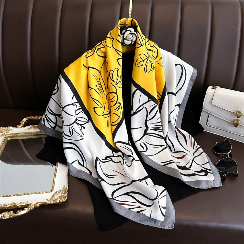 Amelie Floral Square Scarf