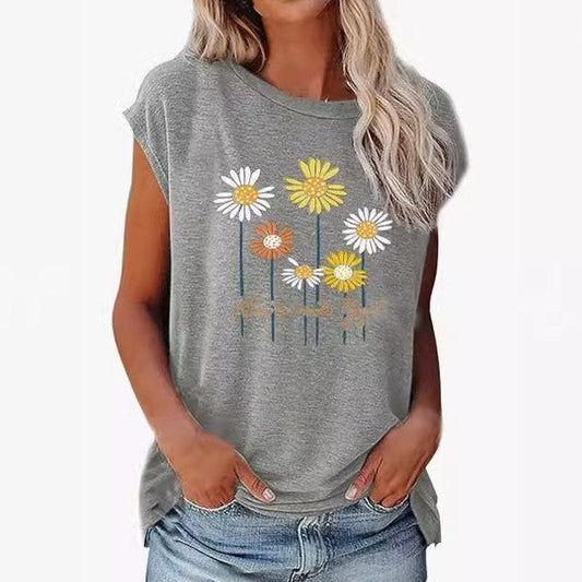Arwen Digital Floral Print Tee