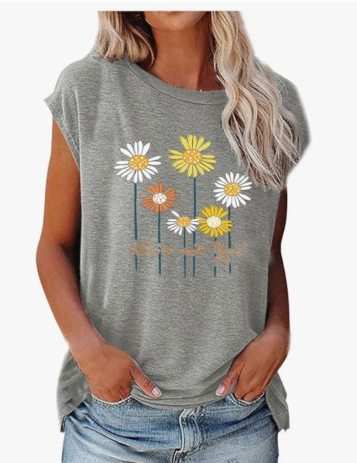 Arwen Digital Floral Print Tee