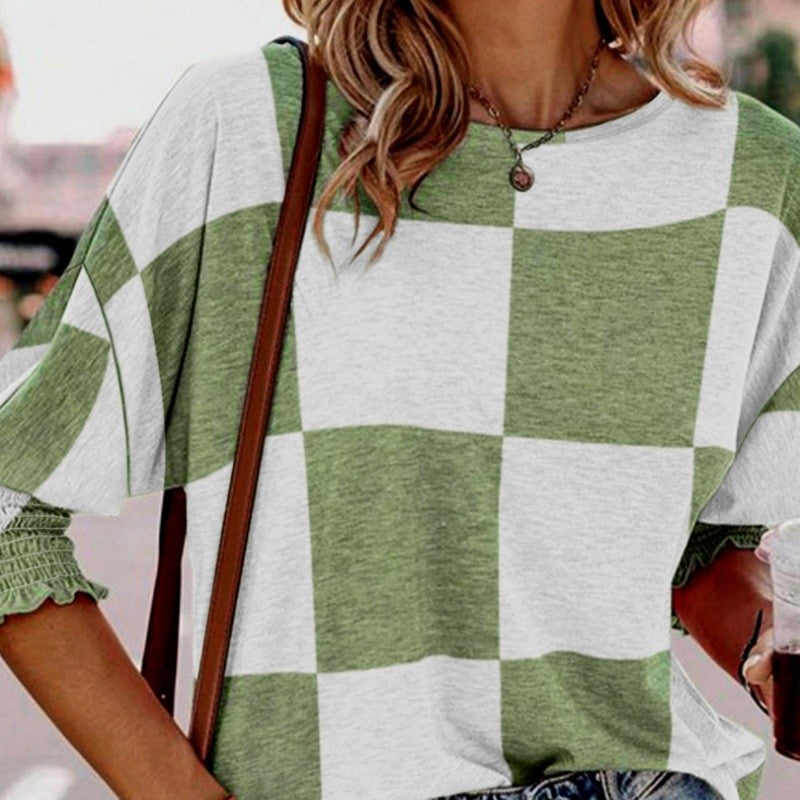 Cambria Plaid Contrast Tee