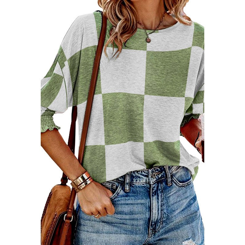 Cambria Plaid Contrast Tee