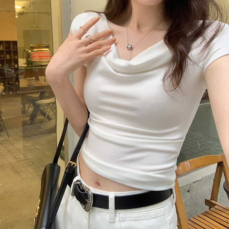 Elise Off-Shoulder Slim Tee