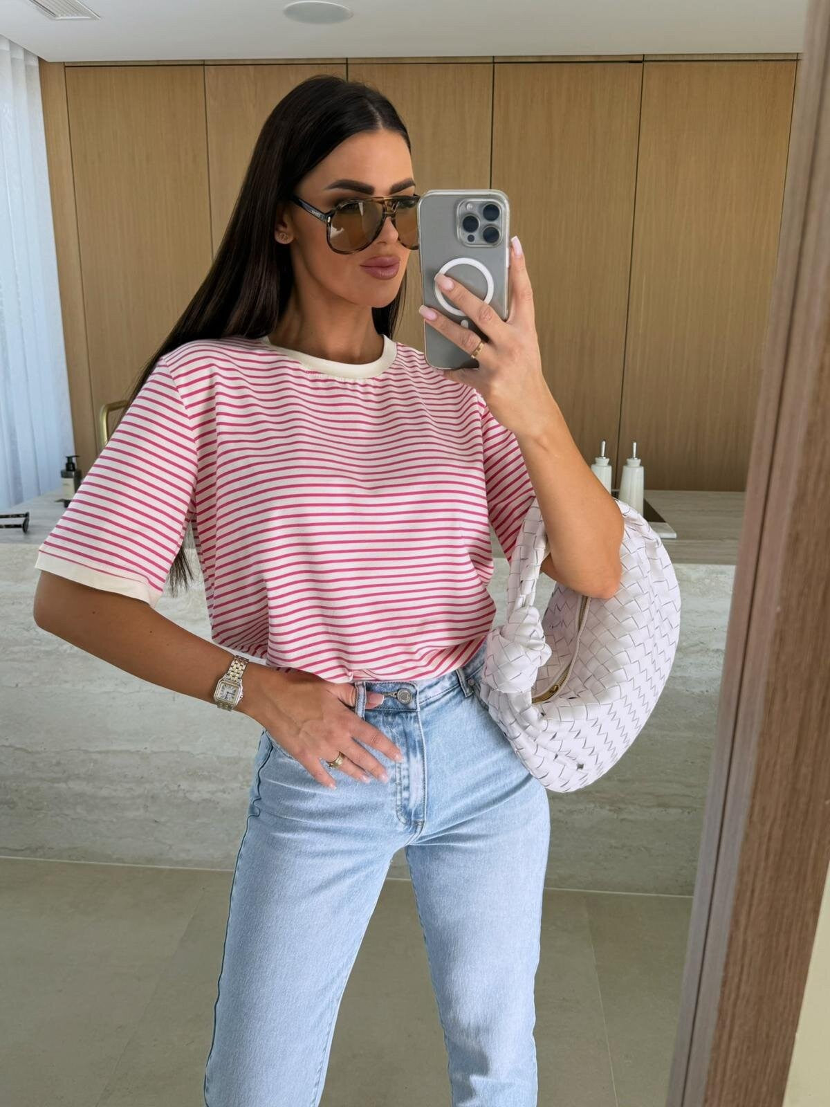 Maren Striped Colorblock Tee