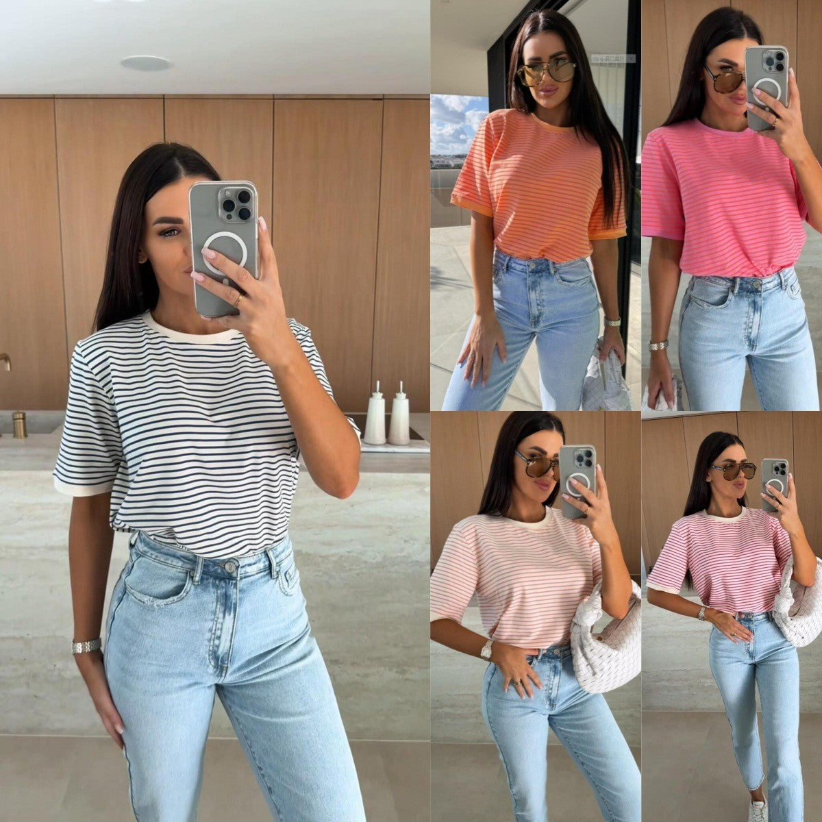 Maren Striped Colorblock Tee