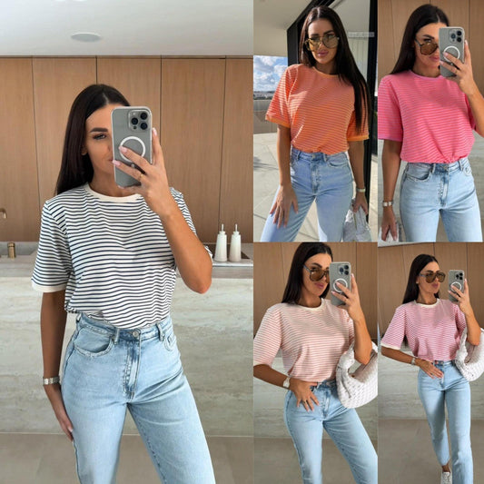 Maren Striped Colorblock Tee