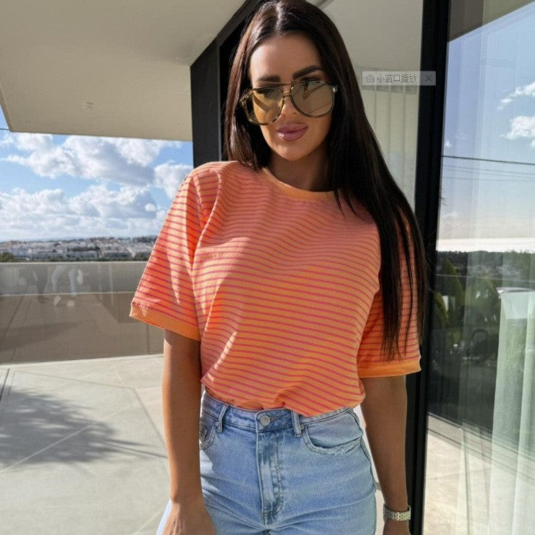 Maren Striped Colorblock Tee