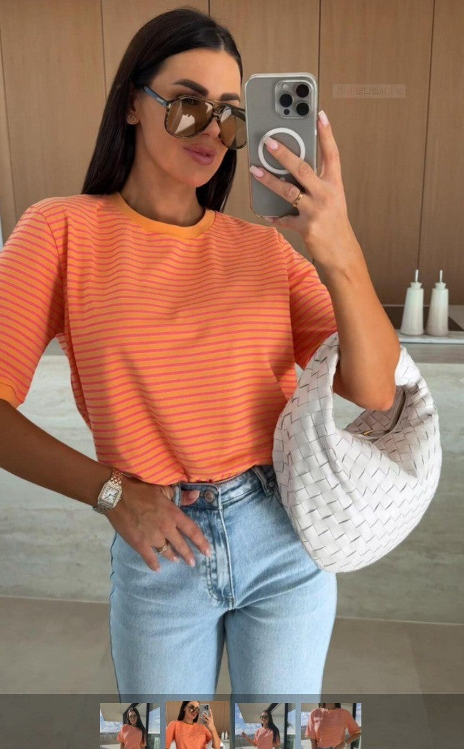 Maren Striped Colorblock Tee