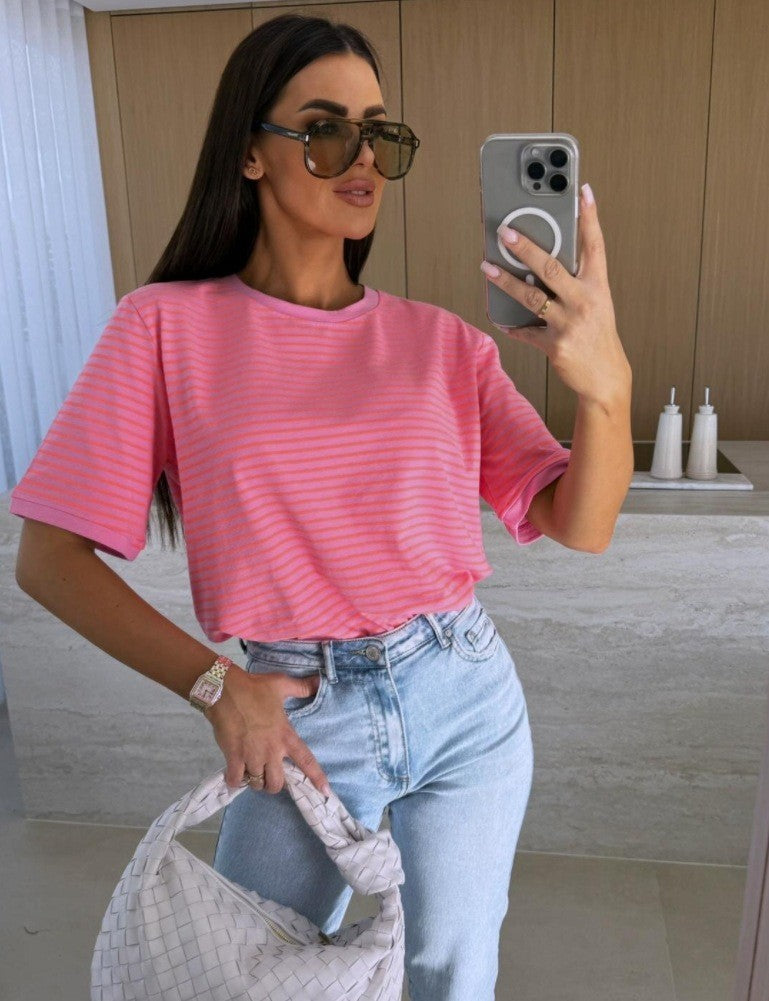 Maren Striped Colorblock Tee