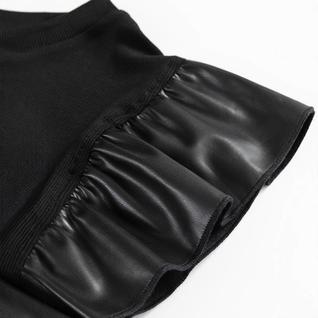 Marise Mesh Ruffle Sleeve Top