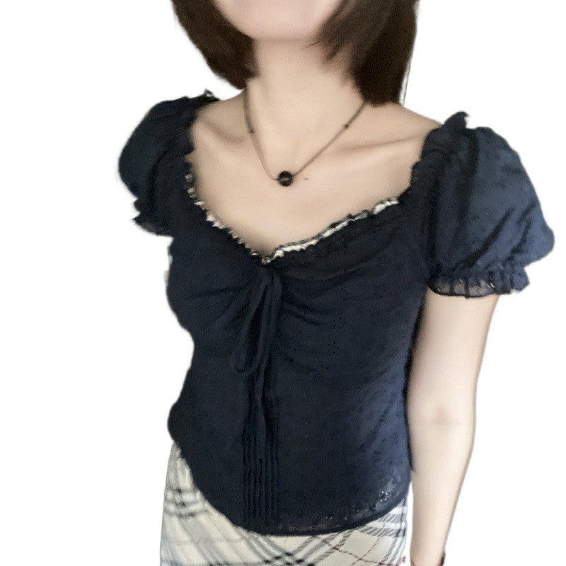 Mireille Lace Puff Sleeve Blouse