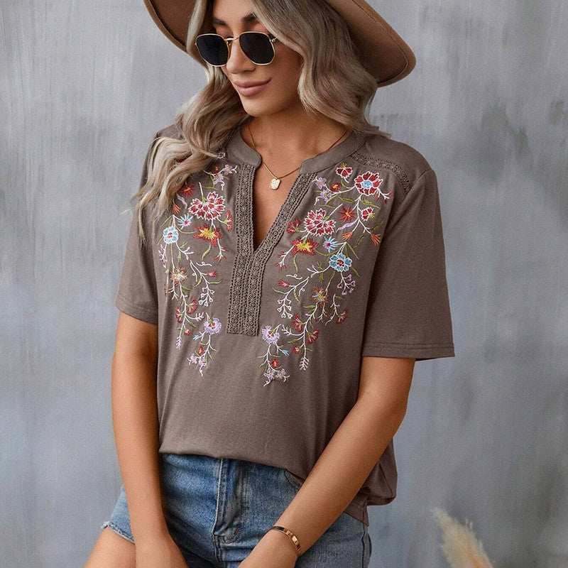 Seraphina Embroidered Lace Blouse