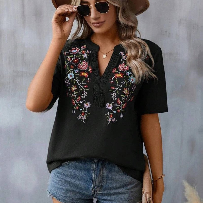 Seraphina Embroidered Lace Blouse