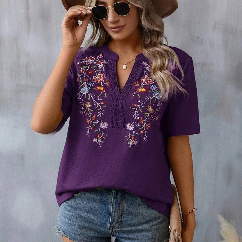 Seraphina Embroidered Lace Blouse