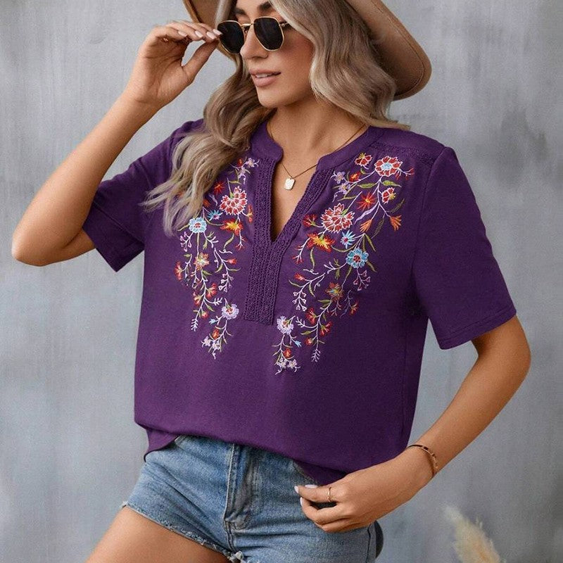 Seraphina Embroidered Lace Blouse