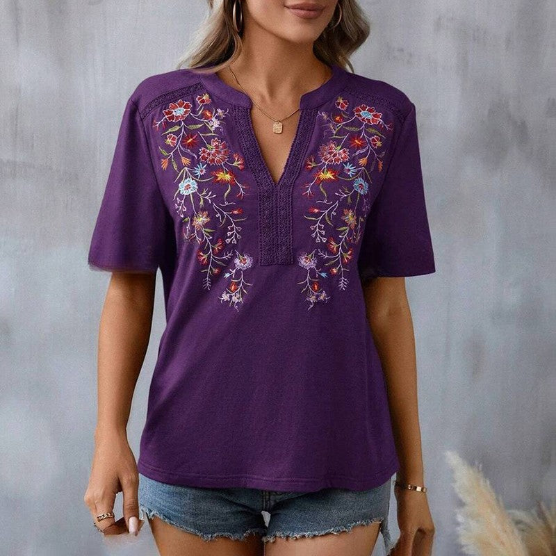 Seraphina Embroidered Lace Blouse