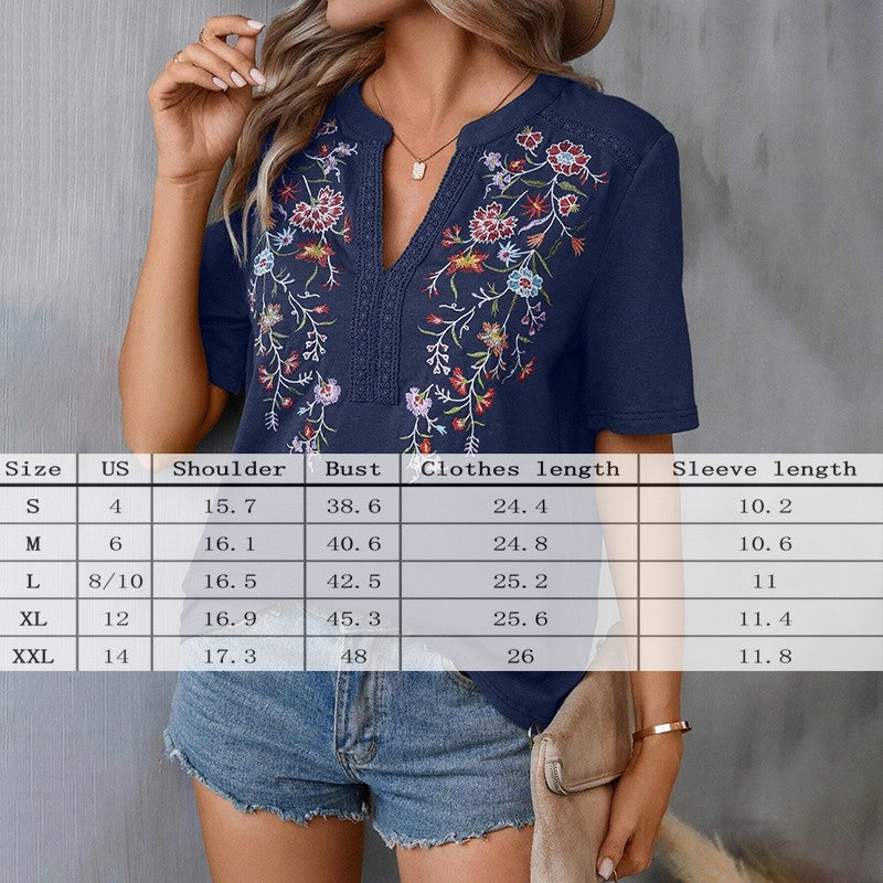 Seraphina Embroidered Lace Blouse