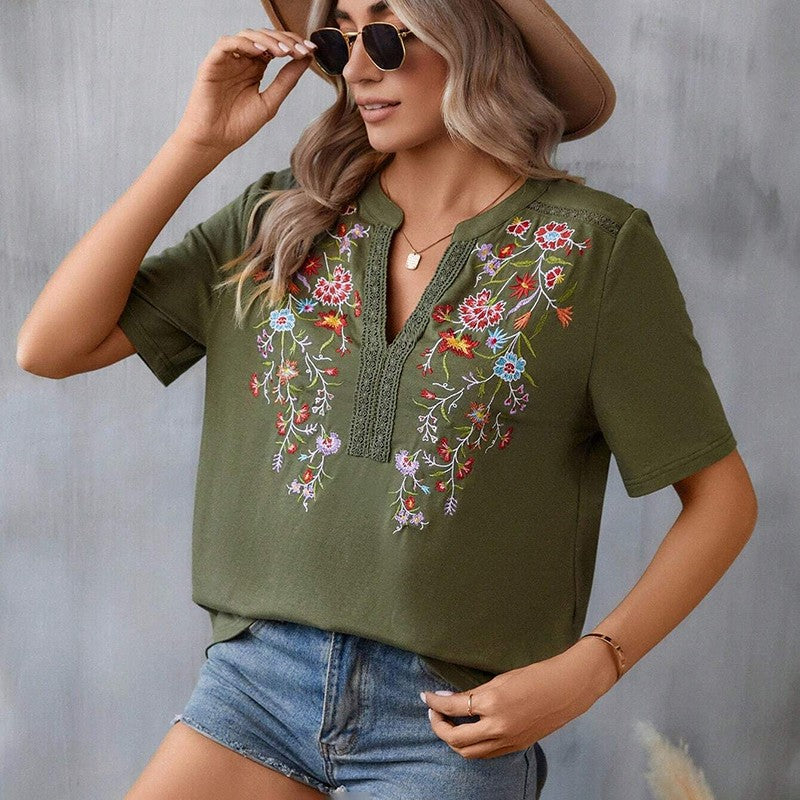 Seraphina Embroidered Lace Blouse