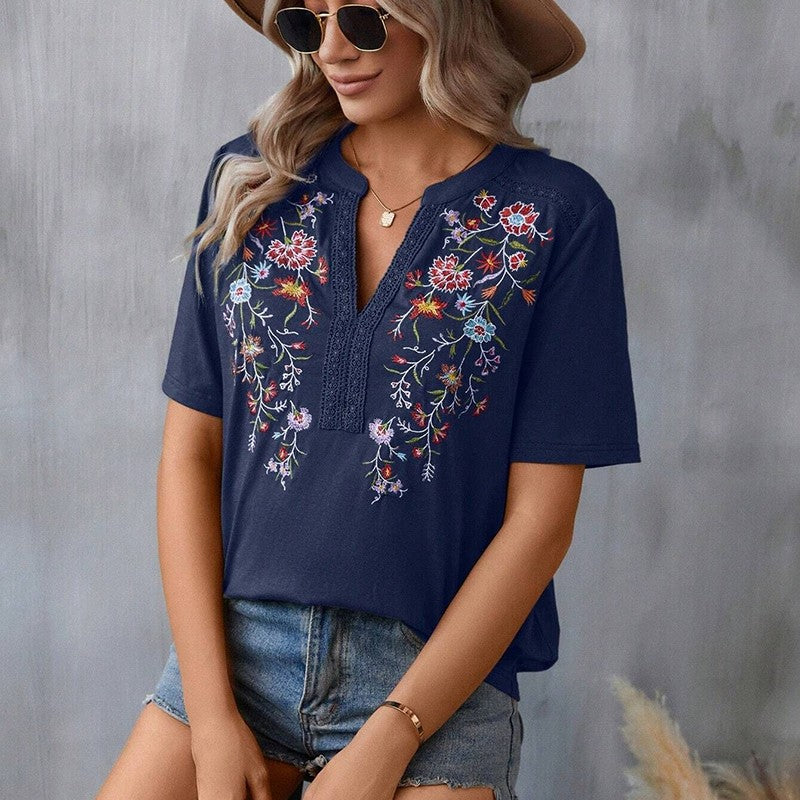Seraphina Embroidered Lace Blouse